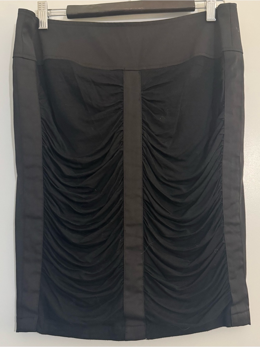 Coco & Tashi Black Ruched Pencil Skirt | Large